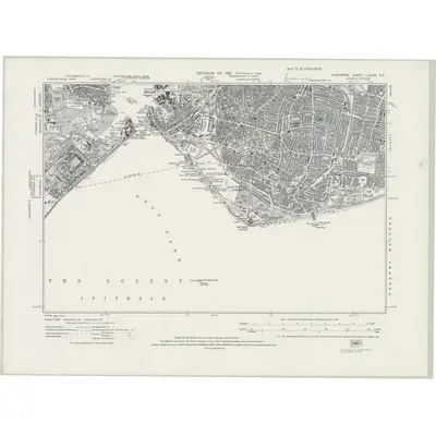1938 Map of Hampshire & Isle of Wight LXXXIII.SE, 1942 Print