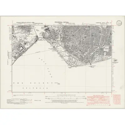 1938 Map of Hampshire & Isle of Wight LXXXIII.SE, 1945 Print