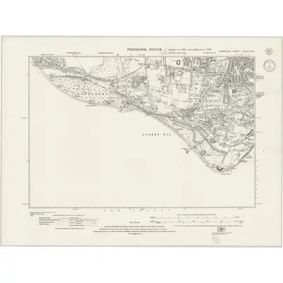 1938 Map of Hampshire & Isle of Wight LXXXIII.SW, 1943 Print