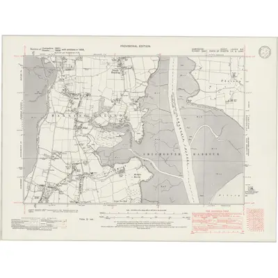 1938 Map of Hampshire & Isle of Wight LXXXIV.NE, 1946 Print