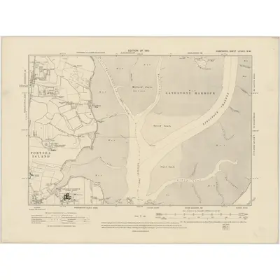 1907 Map of Hampshire & Isle of Wight LXXXIV.NW, 1910 Print