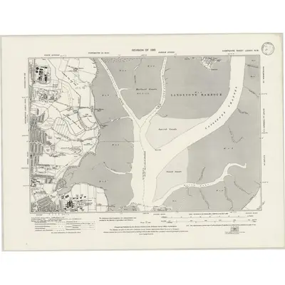 1930 Map of Hampshire & Isle of Wight LXXXIV.NW, 1946 Print