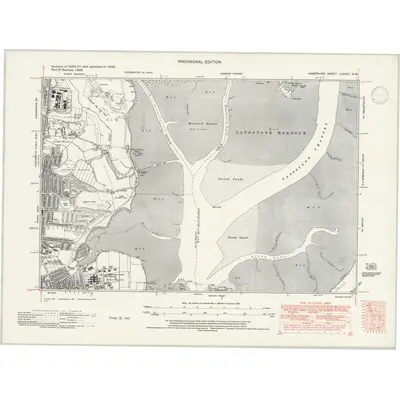 1942 Map of Hampshire & Isle of Wight LXXXIV.NW, 1947 Print