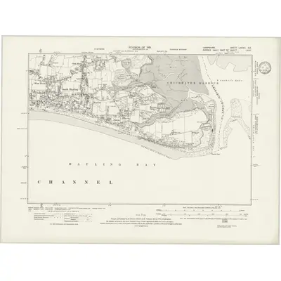 1931 Map of Hampshire & Isle of Wight LXXXIV.SE, 1933 Print