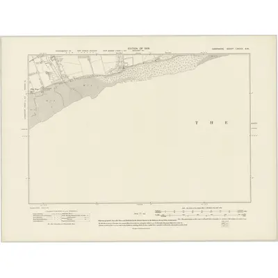 1907 Map of Hampshire & Isle of Wight LXXXIX.NW, 1909 Print