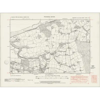 1938 Map of Hampshire & Isle of Wight LXXXIX.SE, 1947 Print