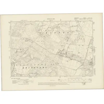 1908 Map of Hampshire & Isle of Wight LXXXV.NE, 1910 Print