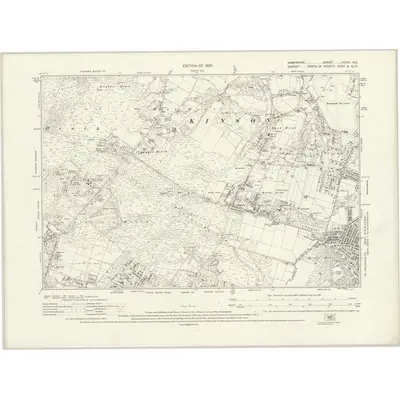 1923 Map of Hampshire & Isle of Wight LXXXV.NE, 1925 Print