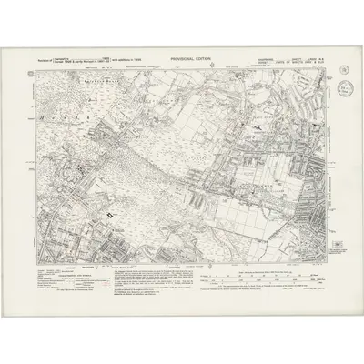 1938 Map of Hampshire & Isle of Wight LXXXV.NE, 1944 Print
