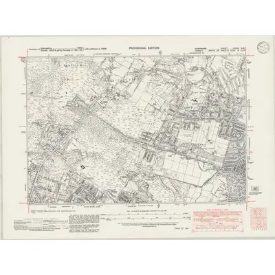 1938 Map of Hampshire & Isle of Wight LXXXV.NE, 1946 Print