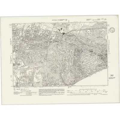 1932 Map of Hampshire & Isle of Wight LXXXV.SE, 1935 Print