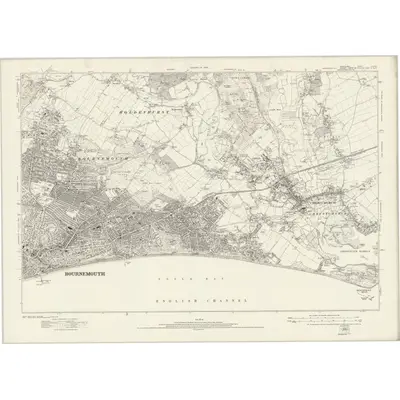 1923 Map of Hampshire & Isle of Wight LXXXVI, 1924 Print