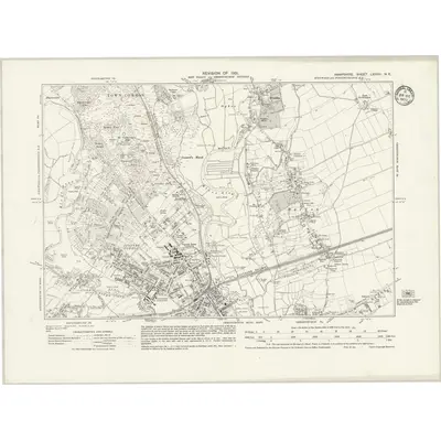 1931 Map of Hampshire & Isle of Wight LXXXVI.NE, 1933 Print