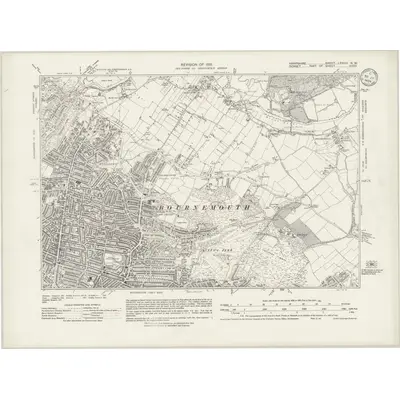 1931 Map of Hampshire & Isle of Wight LXXXVI.NW, 1934 Print