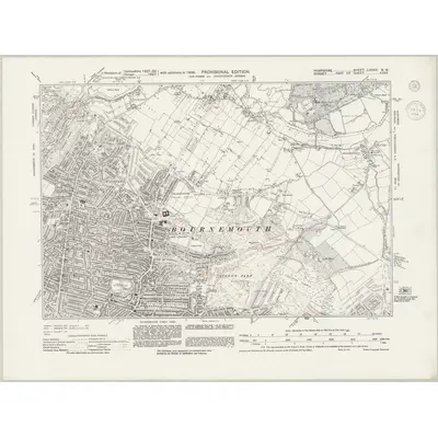 1938 Map of Hampshire & Isle of Wight LXXXVI.NW, 1944 Print