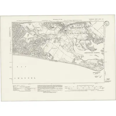 1931 Map of Hampshire & Isle of Wight LXXXVI.SE, 1934 Print