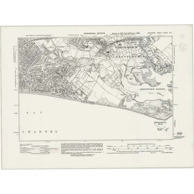 1938 Map of Hampshire & Isle of Wight LXXXVI.SE, 1944 Print