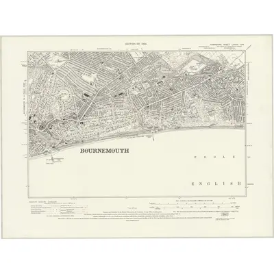 1923 Map of Hampshire & Isle of Wight LXXXVI.SW, 1924 Print