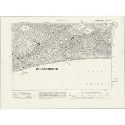 1931 Map of Hampshire & Isle of Wight LXXXVI.SW, 1934 Print