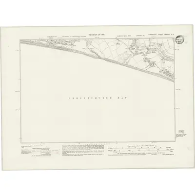 1931 Map of Hampshire & Isle of Wight LXXXVII.SE, 1933 Print