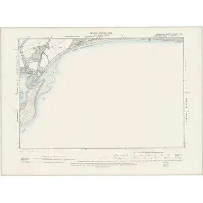 1896 Map of Hampshire & Isle of Wight LXXXVII.SW, 1898 Print