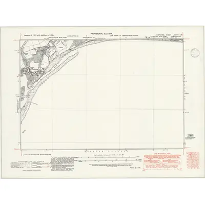 1938 Map of Hampshire & Isle of Wight LXXXVII.SW, 1947 Print