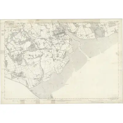 1867 Map of Hampshire & Isle of Wight LXXXVIII, 1871 Print