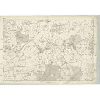 1881 Map of Hampshire & Isle of Wight V, 1887 Print