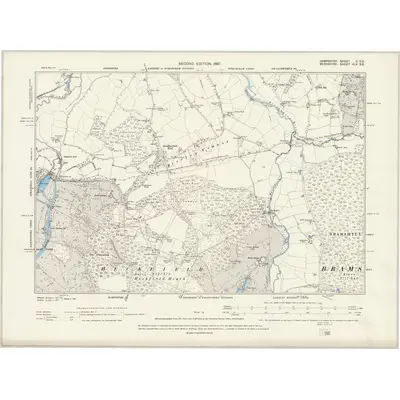 1894 Map of Hampshire & Isle of Wight V.SE, 1897 Print