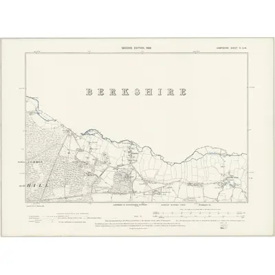 1894 Map of Hampshire & Isle of Wight VI.SW, 1898 Print