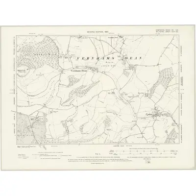 1894 Map of Hampshire & Isle of Wight VII.SE, 1897 Print