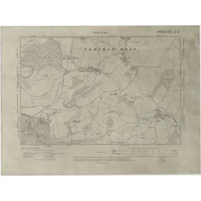 1909 Map of Hampshire & Isle of Wight VII.SE, 1912 Print
