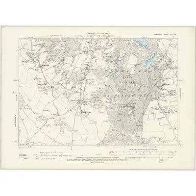 1894 Map of Hampshire & Isle of Wight VIII.NE, 1897 Print