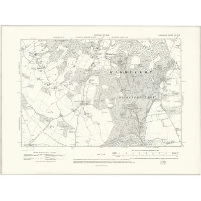 1909 Map of Hampshire & Isle of Wight VIII.NE, 1912 Print