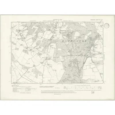 1909 Map of Hampshire & Isle of Wight VIII.NE, 1939 Print