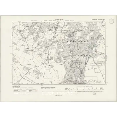1909 Map of Hampshire & Isle of Wight VIII.NE, 1946 Print