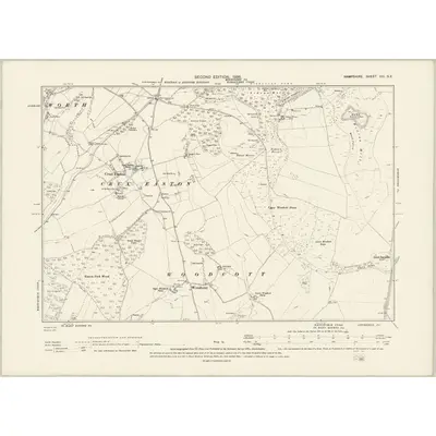 1894 Map of Hampshire & Isle of Wight VIII.SE, 1896 Print