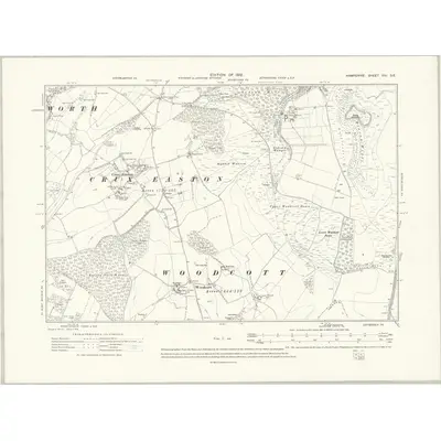 1909 Map of Hampshire & Isle of Wight VIII.SE, 1912 Print
