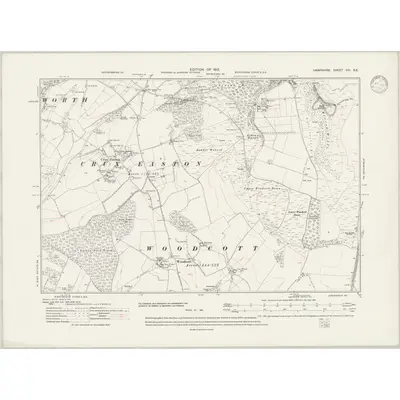 1909 Map of Hampshire & Isle of Wight VIII.SE, 1946 Print