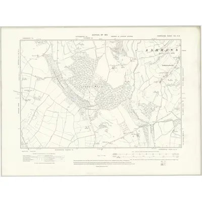 1909 Map of Hampshire & Isle of Wight VIII.SW, 1912 Print