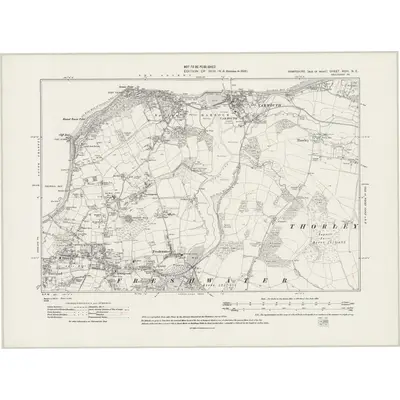 1932 Map of Hampshire & Isle of Wight XCIII.NE, 1942 Print