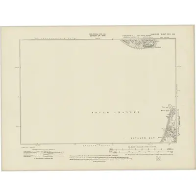 1907 Map of Hampshire & Isle of Wight XCIII.NW, 1909 Print