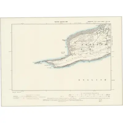 1895 Map of Hampshire & Isle of Wight XCIII.SW, 1898 Print