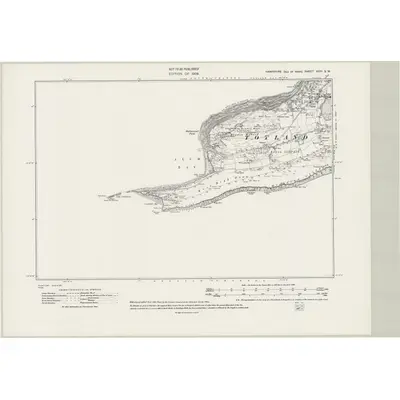 1907 Map of Hampshire & Isle of Wight XCIII.SW, 1942 Print