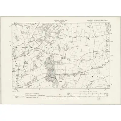 1896 Map of Hampshire & Isle of Wight XCIV.NE, 1898 Print