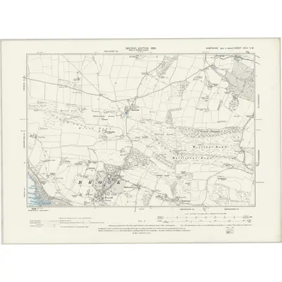 1896 Map of Hampshire & Isle of Wight XCIV.SW, 1898 Print