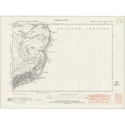 1938 Map of Hampshire & Isle of Wight XCIX.SW, 1947 Print