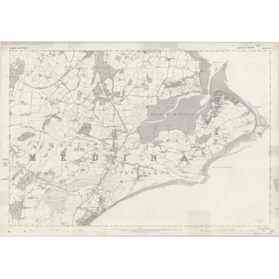 1861 Map of Hampshire & Isle of Wight XCVI, 1866 Print