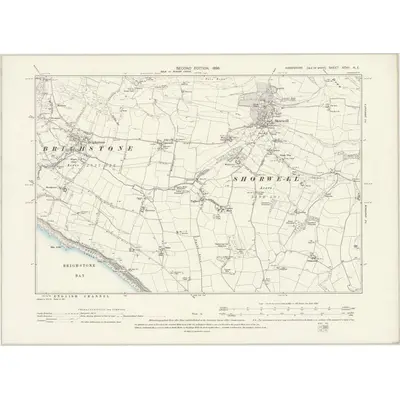 1897 Map of Hampshire & Isle of Wight XCVII.NE, 1898 Print