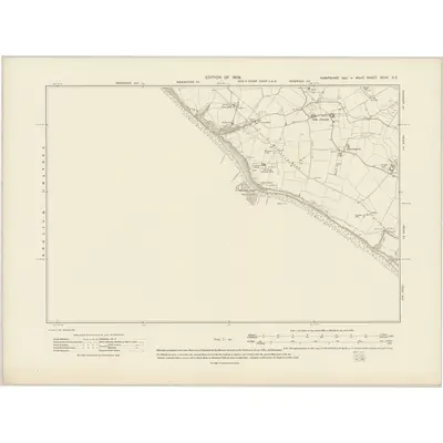 1907 Map of Hampshire & Isle of Wight XCVII.SE, 1909 Print